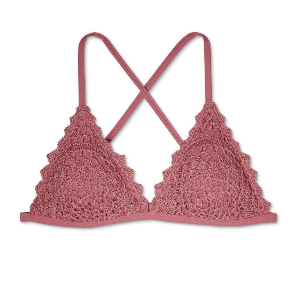 Crochet triangle bikini top